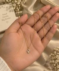 Aseel Teardrop Diamond Pendant