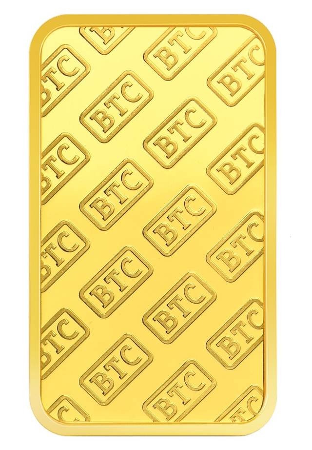 BTC 1g Gold Bar — 999.9 Fine