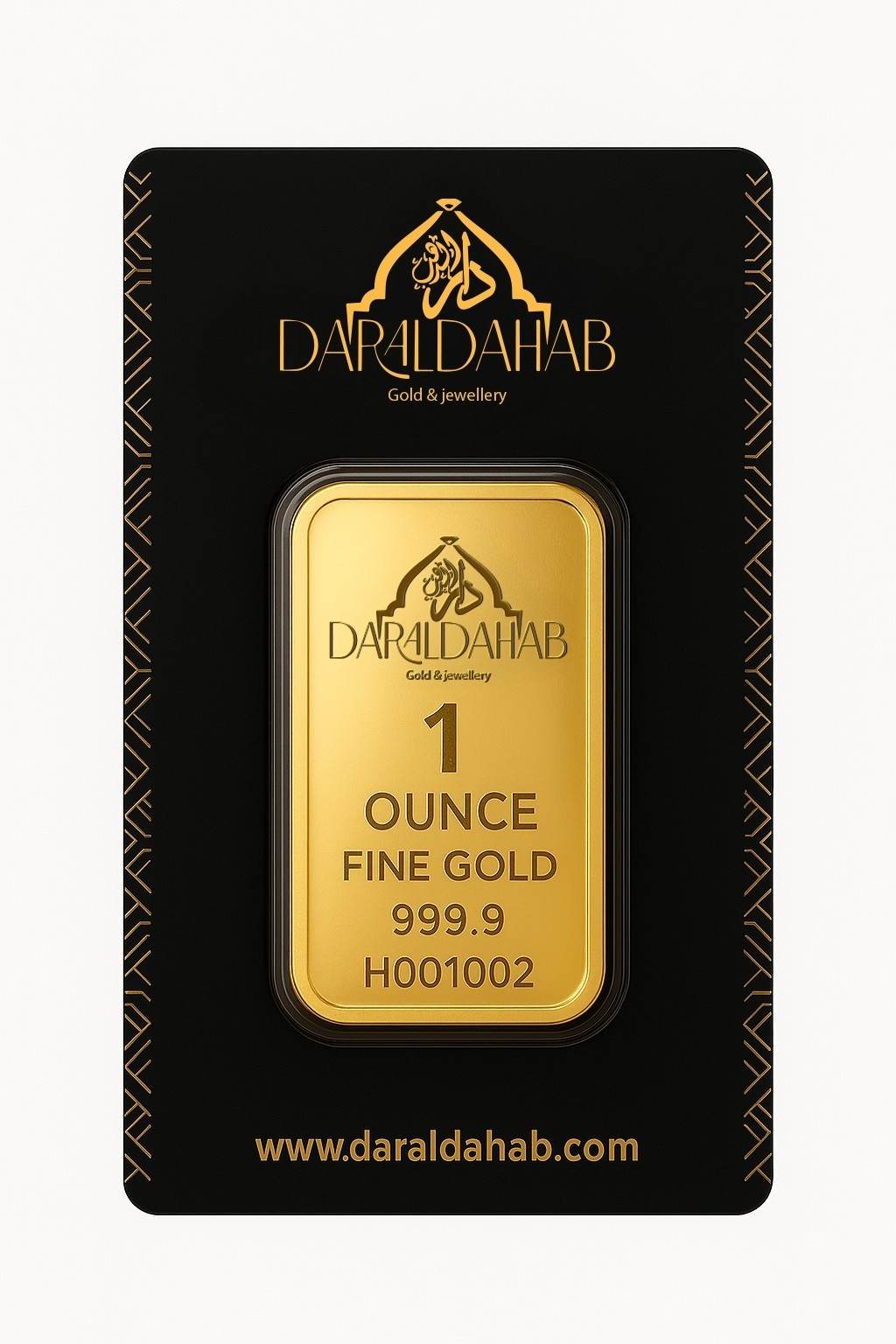 Dar Al Dahab 1 oz (31.104g) Gold Bar — 999.9 Fine