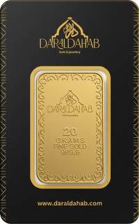Dar Al Dahab 20g Gold Bar — 999.9 Fine