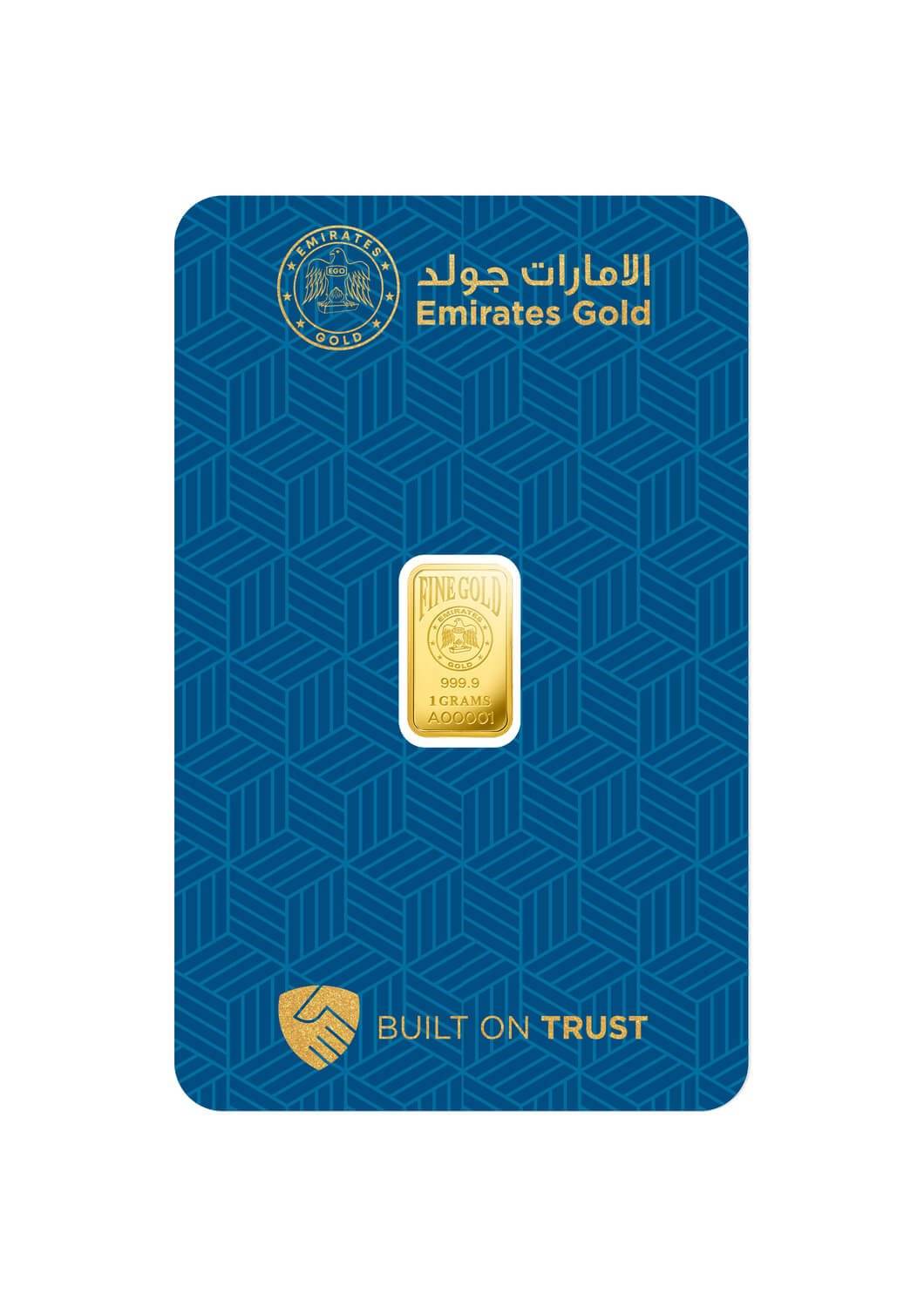 Emirates Gold 1g Gold Bar — 999.9 Fine