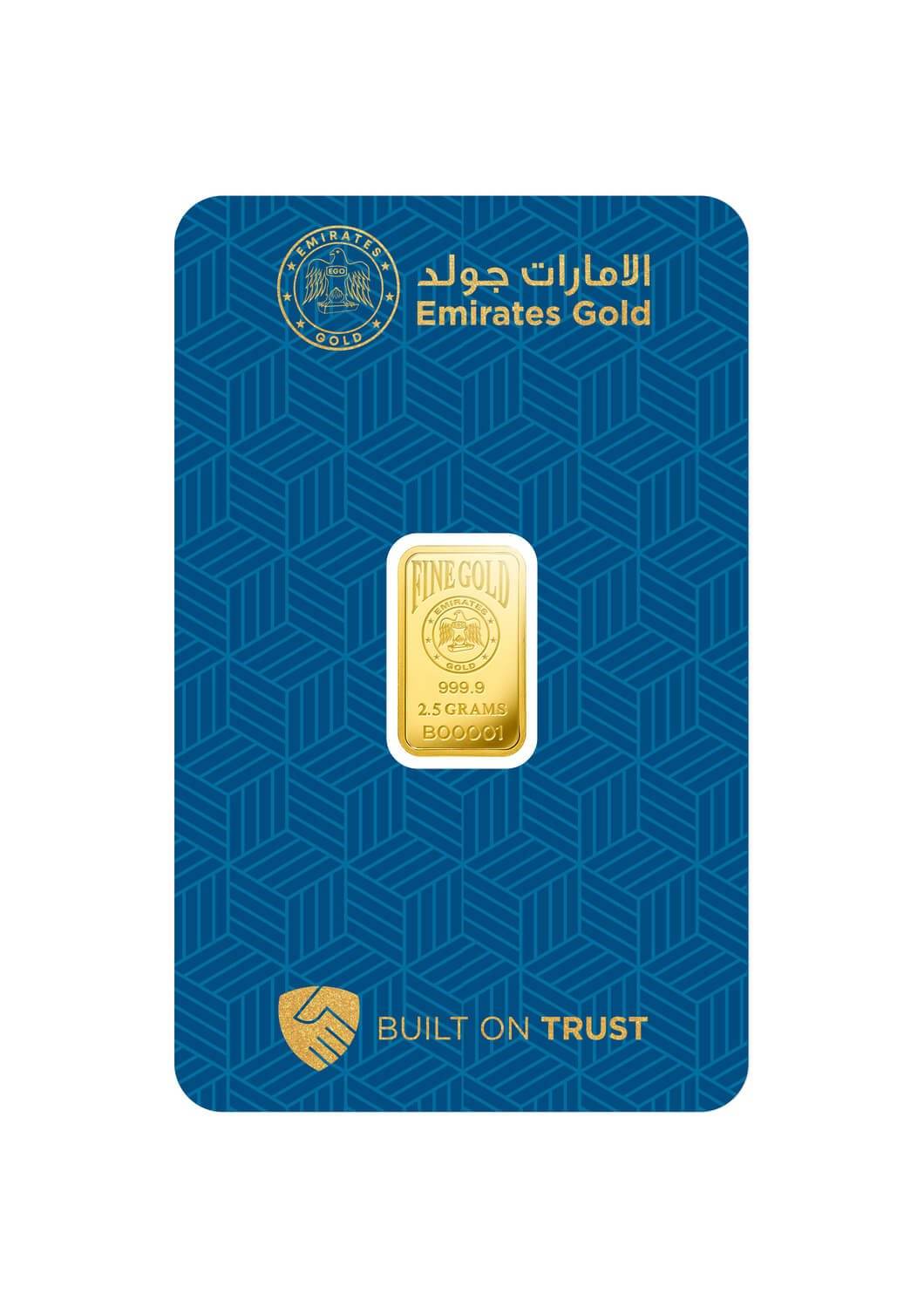 Emirates Gold 2.5g Gold Bar — 999.9 Fine