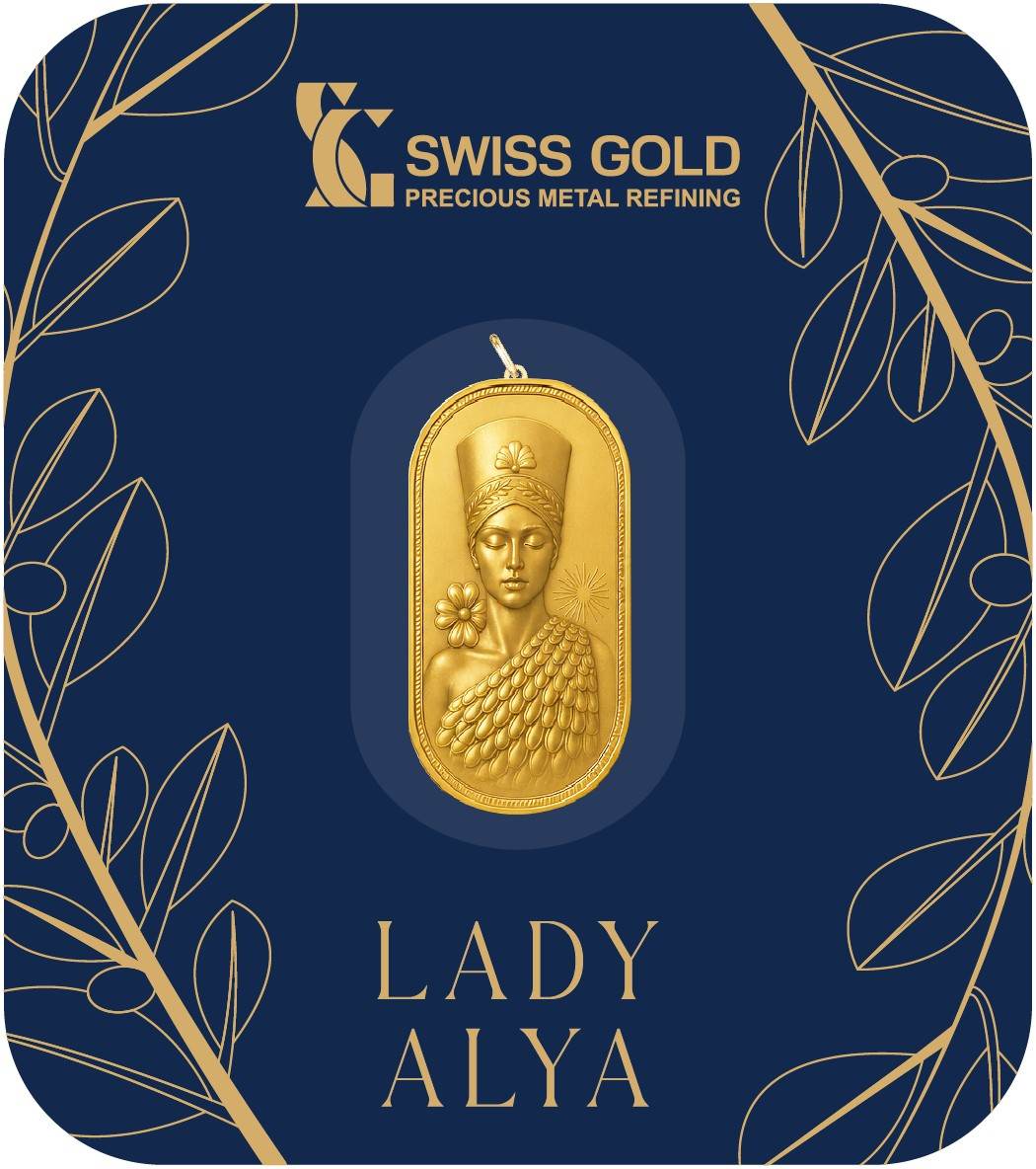 Lady Alya Oval 10g Gold Bar — 999.9 Fine