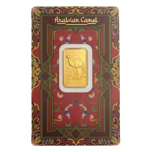 PAMP Arabian Camel 5g Gold Bar with Pendant Frame