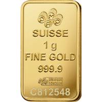 PAMP Suisse 1g Gold Bar — 999.9 Fine