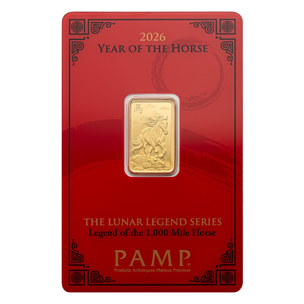 PAMP Lunar Year of the Horse 5g Gold Bar