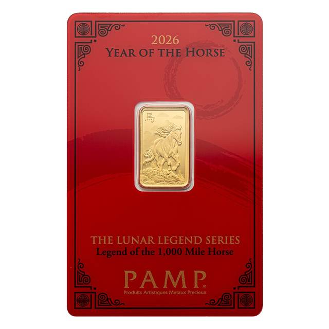 PAMP Lunar Year of the Horse 5g Gold Bar