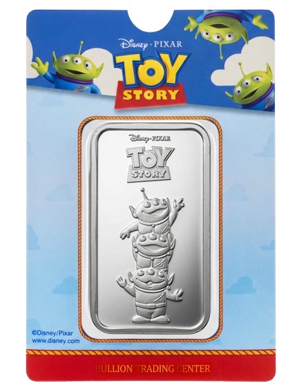 Disney Toy Story Alien 1 oz Silver Bar