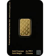 Swiss Gold 5g Gold Bar — 999.9 Fine