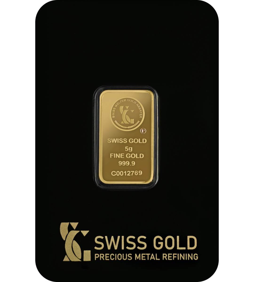 Swiss Gold 5g Gold Bar — 999.9 Fine