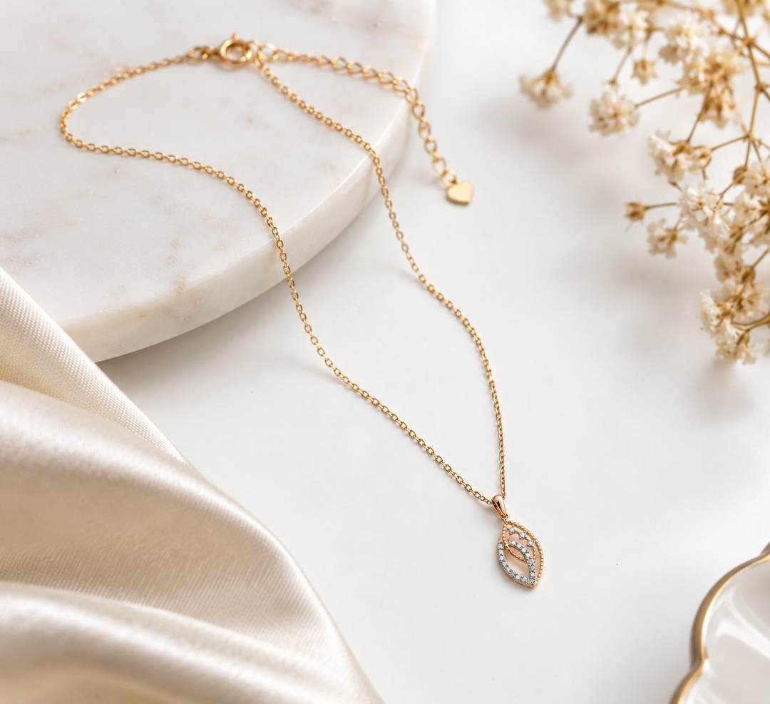 Hind Tulip Diamond Pendant