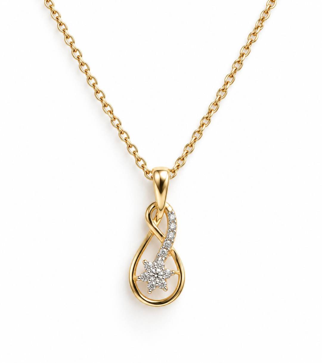 Lubna Ripple Diamond Pendant