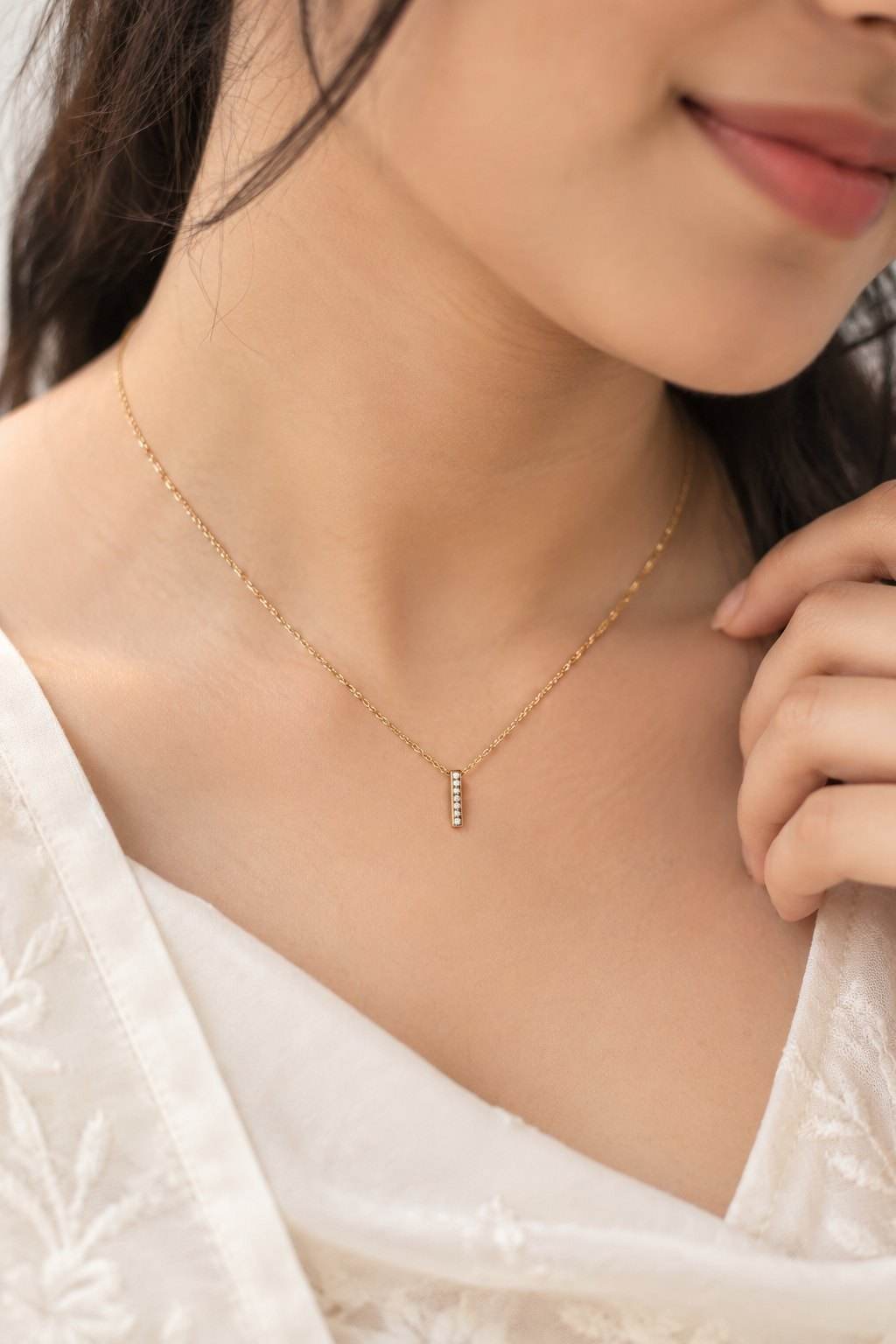 Ruqaya Drop Diamond Pendant