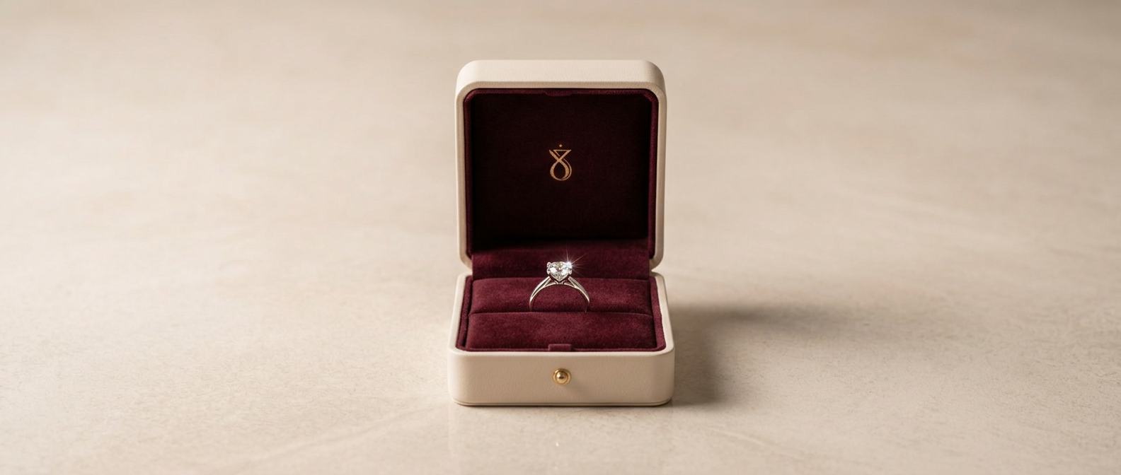 Complimentary certified diamond ring in a ZIYO gift box on purchases of AED 3,000 or more
