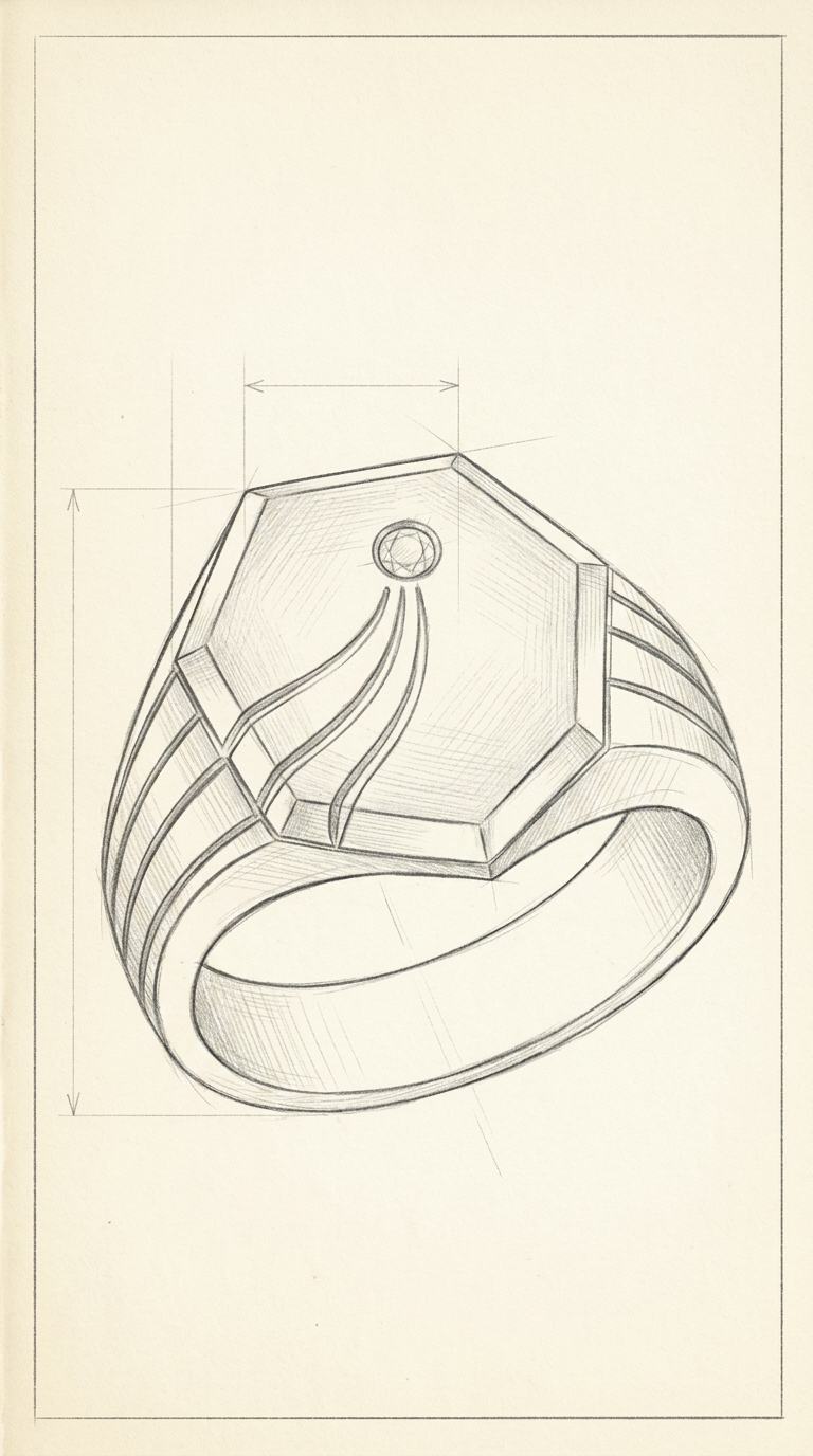 Emerald Signet design sketch