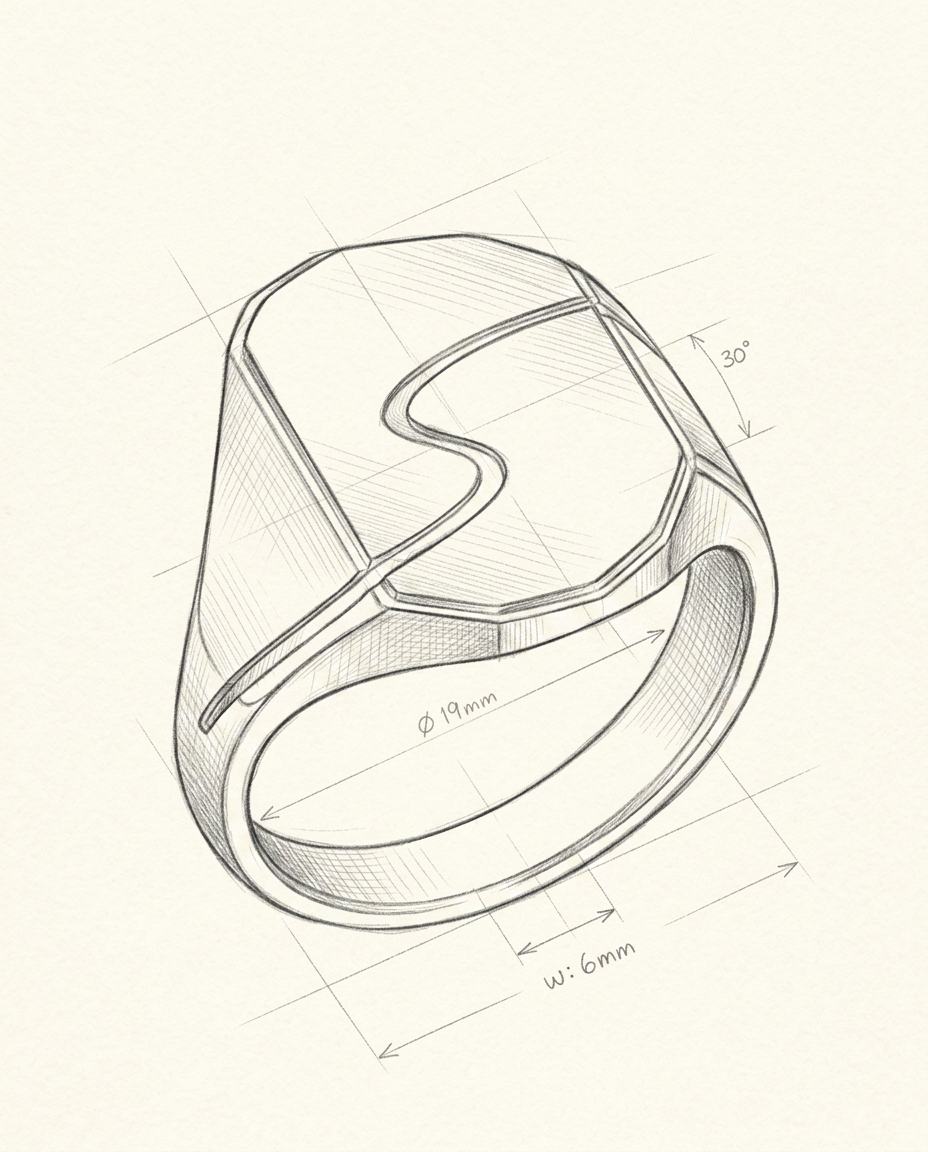 Maktub Signet design sketch